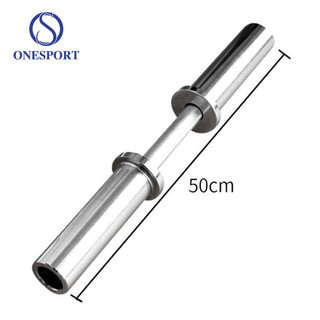 Tay đòn tạ phi 50 thép đặc mạ inox 2 khóa kẹp ( 1 tay ) - Onesport