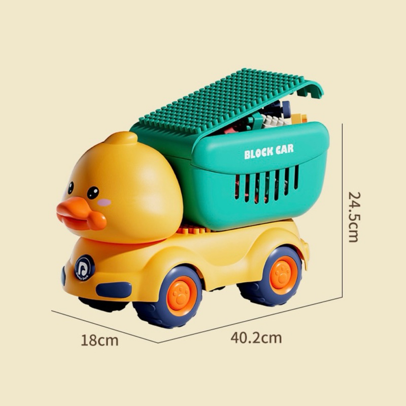 Xe ô tô đồ chơi chở lego cho bé trai gái lắp ráp , quà tặng sinh nhật cho bé .