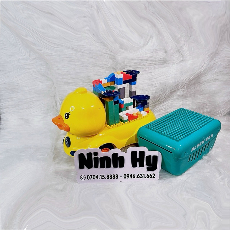 Xe ô tô đồ chơi chở lego cho bé trai gái lắp ráp , quà tặng sinh nhật cho bé .