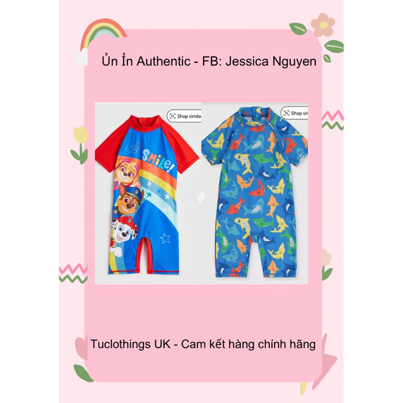 Đồ bơi Tuclothings săn sale UK size 5y, 6y