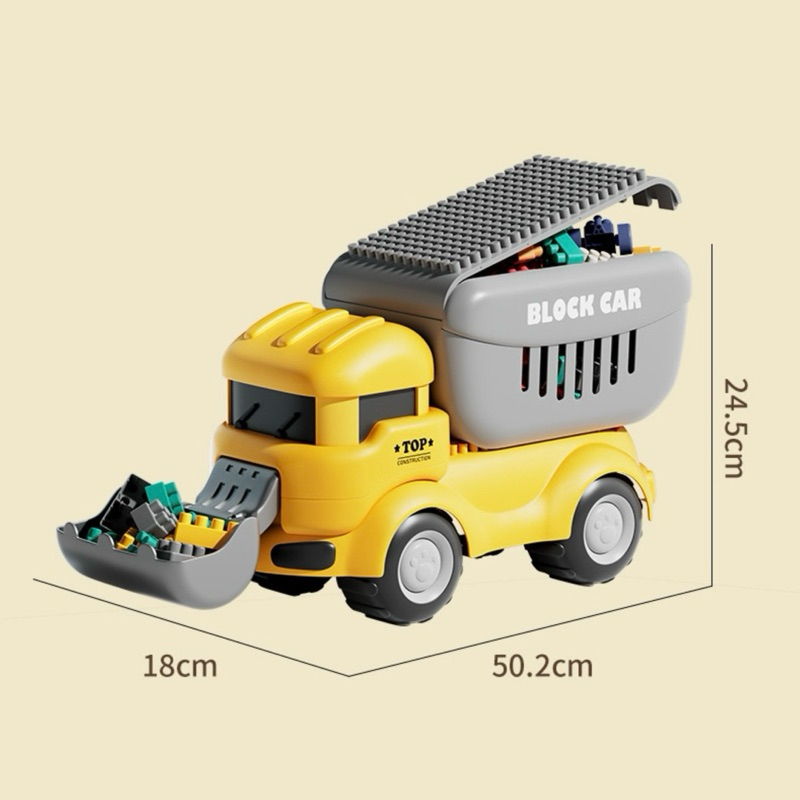 Xe ô tô đồ chơi chở lego cho bé trai gái lắp ráp , quà tặng sinh nhật cho bé .