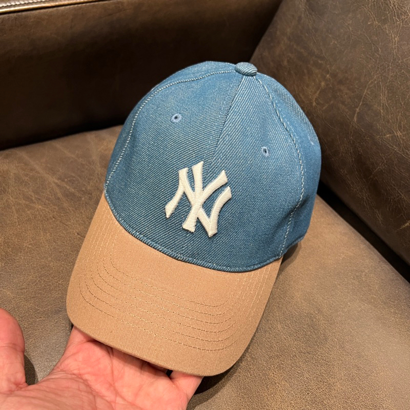 Mũ lưỡi trai M.L.B Denim logo N.Y
