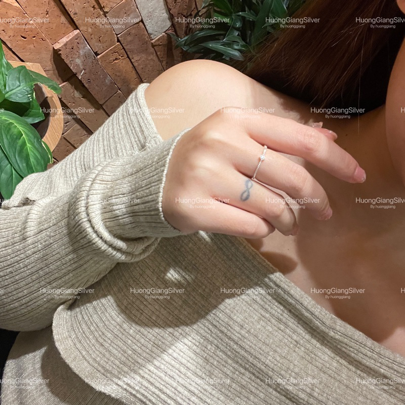 Nhẫn ánh trăng bạc s925 - HuonGiangSilver