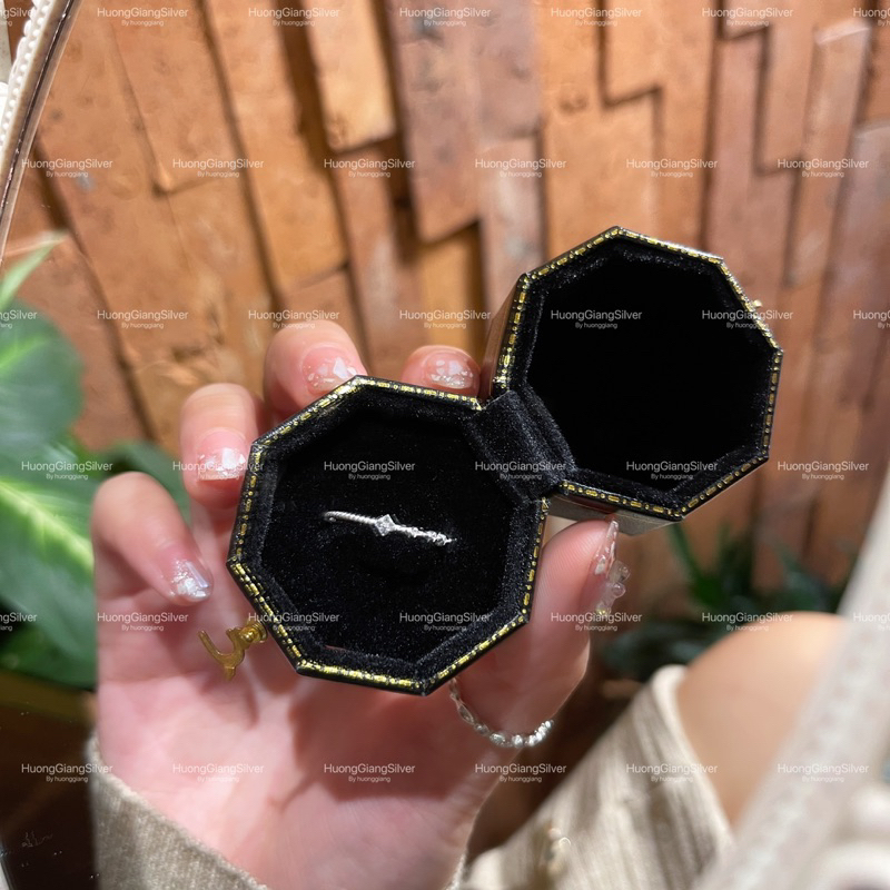 Nhẫn ánh trăng bạc s925 - HuonGiangSilver