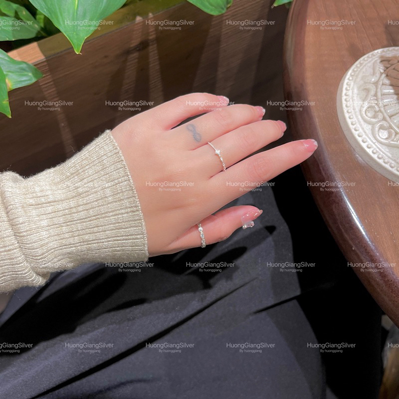Nhẫn ánh trăng bạc s925 - HuonGiangSilver