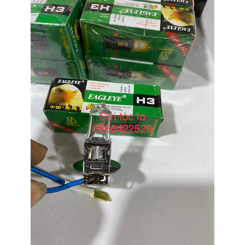 Bóng dây chân h3  dùng cho đèn lùi, đèn gầm , đèn trợ  sáng 12v hoặc 24v 100w hàng con ó đẹp