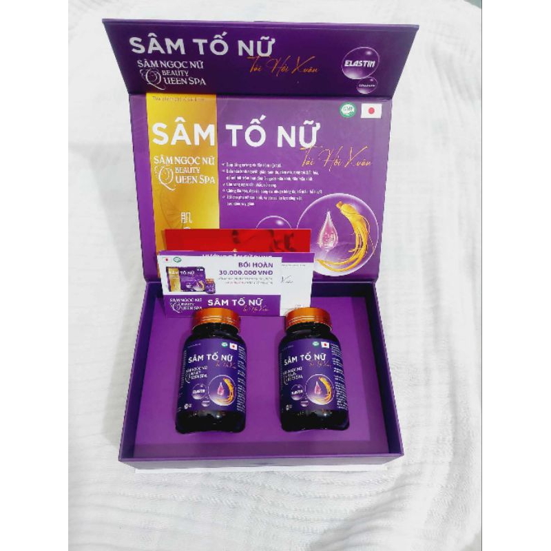 Viên Uống nội tiết trắng da mờ nám Sâm Ngọc Nữ BEAUTY QUEEN SPA  Giúp tăng cường nội tiết tố nữ  chăm sóc làn da pháiđẹp