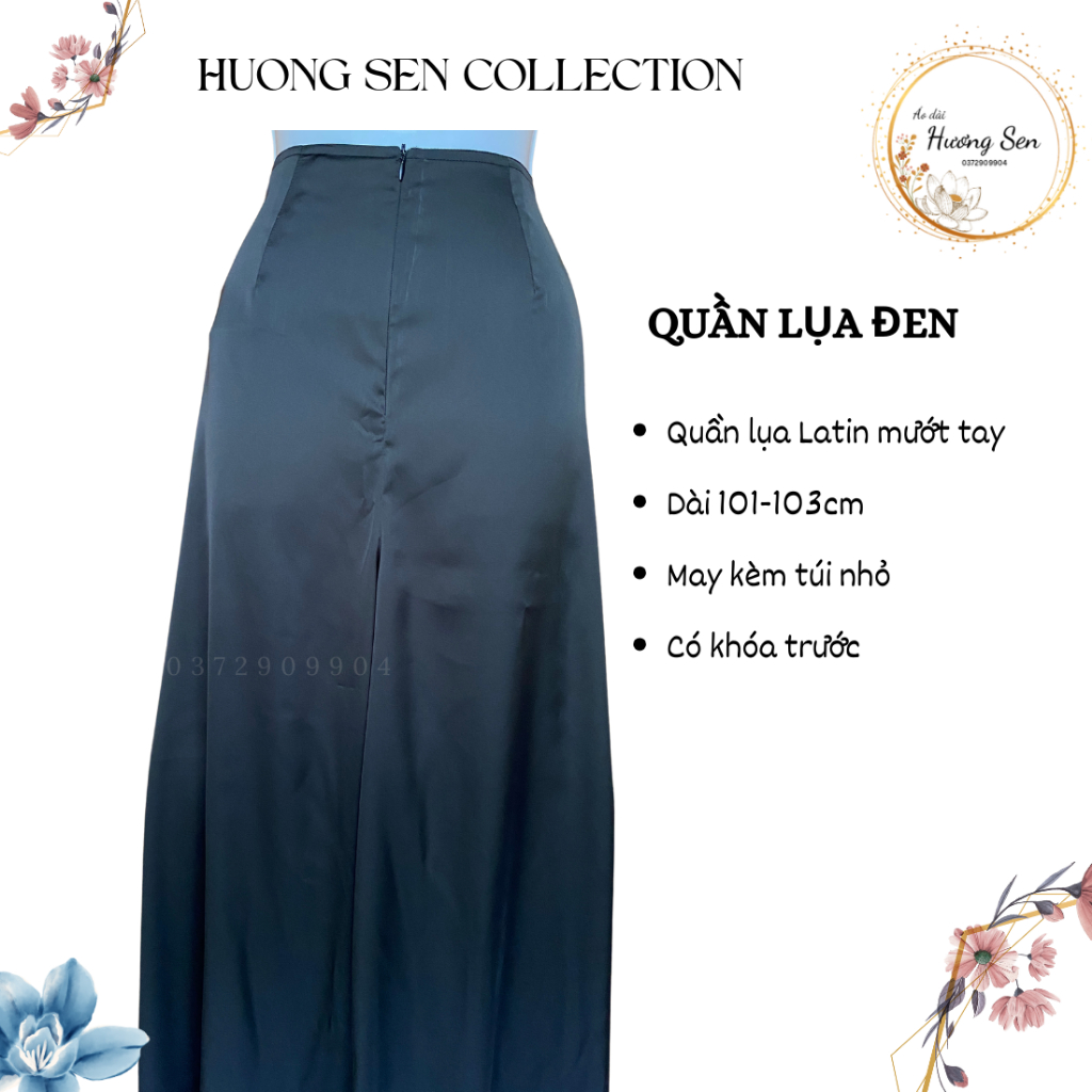 Quần mặc chung với áo dài, quần áo dài có túi, quần mặc với áo bà ba, quần áo dài chất liệu lụa mango cao cấp