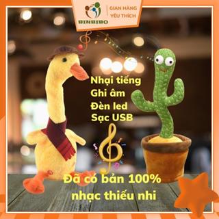 Vịt Nhại Giọng biết nói Nhảy Múa Xương Rồng Linh Linh hàng chuẩn sạc USB đèn led rất nhiều nhạc thiếu nhi