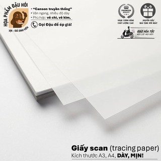 [ĐẬU HÓI]-Giấy Scan Gateway (Tracing paper) A4-Dày 73/83/93 gsm (Xấp 20 tờ)