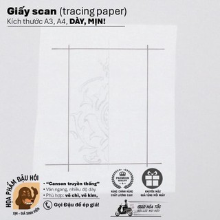 [ĐẬU HÓI]-Giấy Scan Gateway (Tracing paper) A4-Dày 73/83/93 gsm (Xấp 20 tờ)