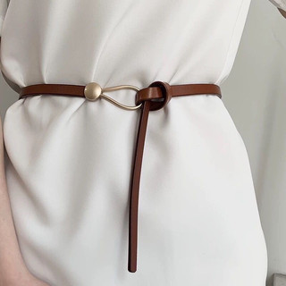 Đai váy nịt móc nhỏ giọt nước 1cm- đai thắt lưng váy da nữ bản nhỏ xinh xắn