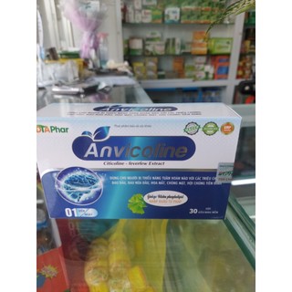 anvicoline, hộp 30 viên (ginkgo biloba phospholipid nhập khẩu từ pháp hỗ trợ hoạt huyết,tăng cường tuần hoàn máu não)