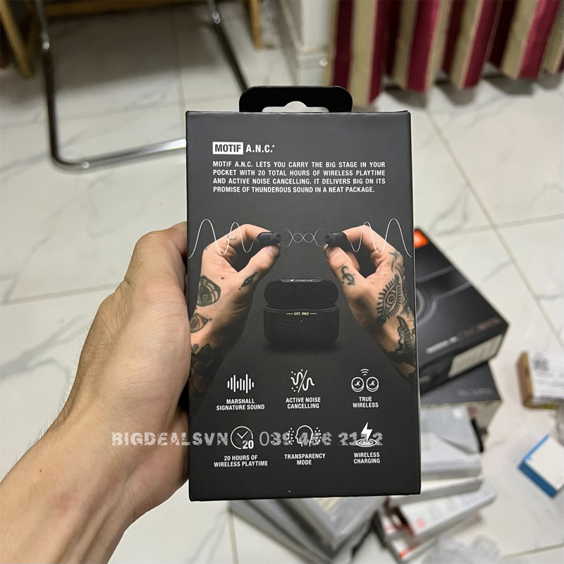 Tai nghe Marshall Motif ANC, New, Chính hãng ✔️ BigDeals VN