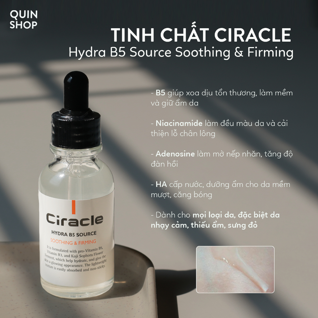 Tinh Chất Làm Dịu Da Ciracle Hydra B5 Source Anti-Wrinkle Firming, Soothing & Firming Serum