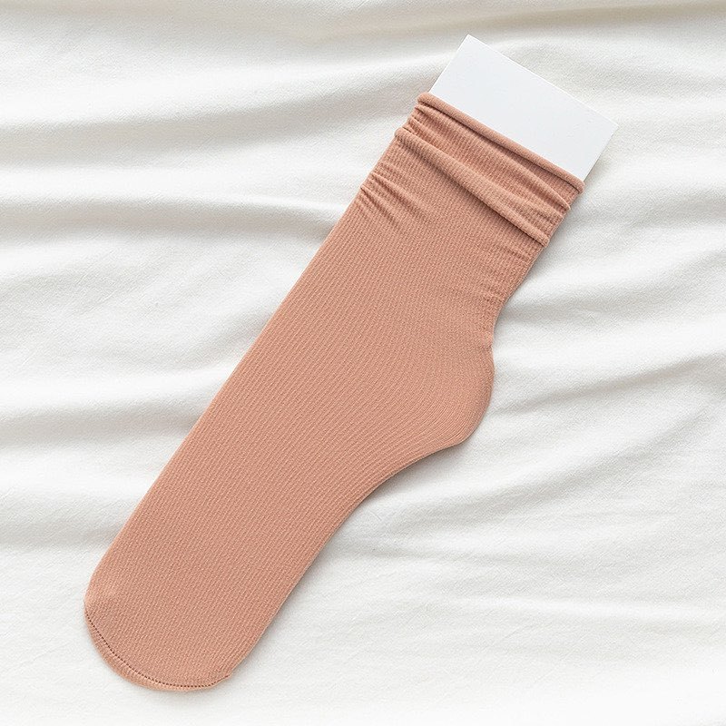 Tất gân Korea cổ cao cotton