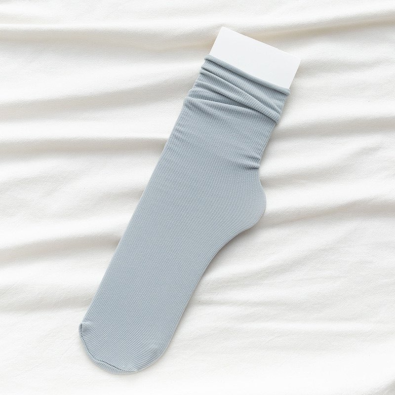 Tất gân Korea cổ cao cotton