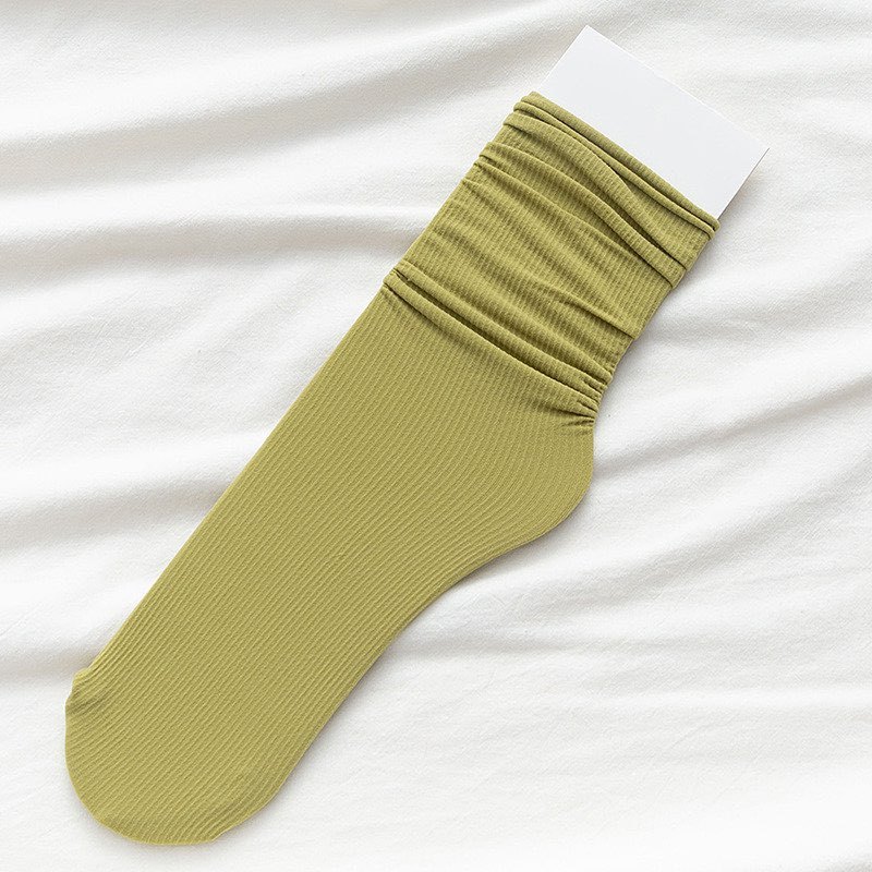 Tất gân Korea cổ cao cotton