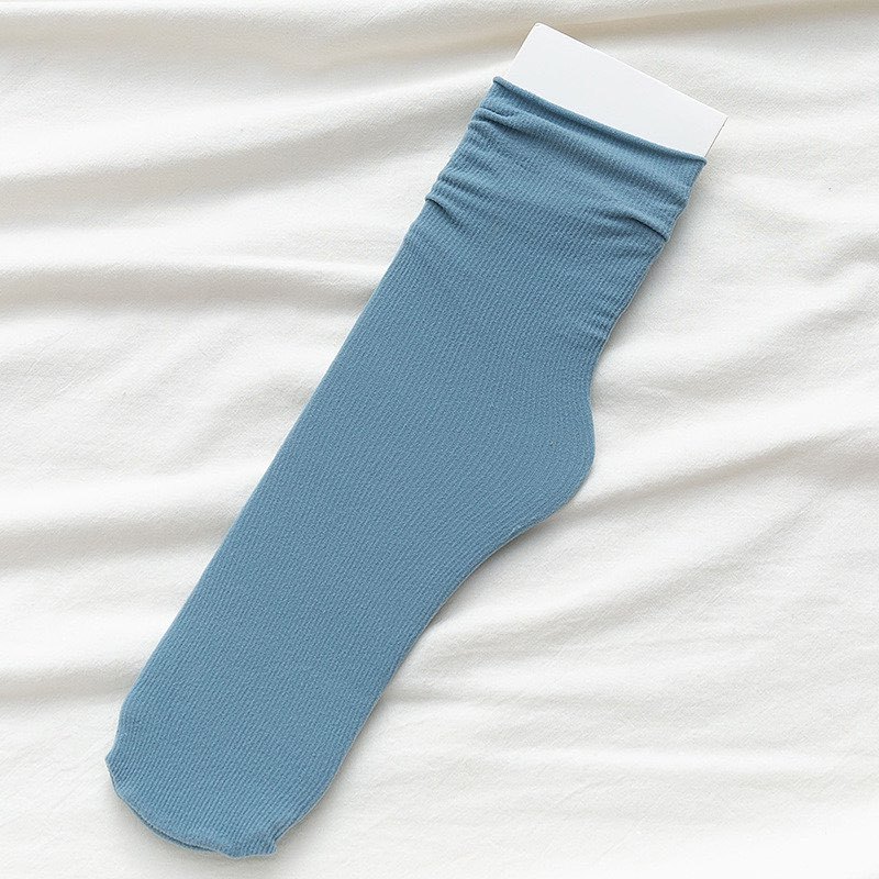 Tất gân Korea cổ cao cotton