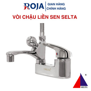 Vòi chậu liền sen đồng mạ crom sen tắm nóng lạnh cao cấp chính hãng selta