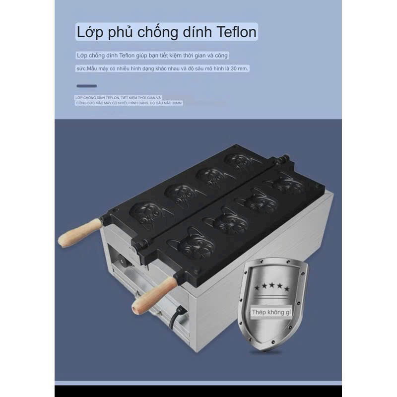 MÁY LÀM BÁNH ĐỒNG XU 10 ĐỒNG HÀN QUỐC HOT 2023 4 KHUÔN 3 Khuôn