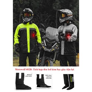  Áo Mưa Bộ Motowolf MDL 0402B – Tích Hợp Bọc Giày Đèn Led 