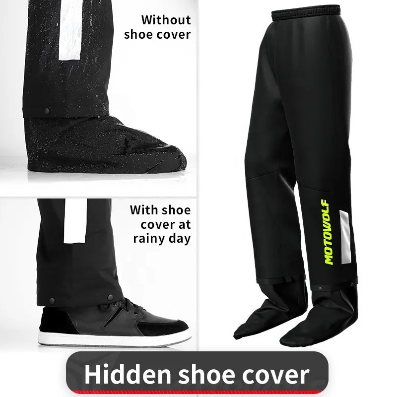 Áo Mưa Bộ Motowolf MDL 0402B – Tích Hợp Bọc Giày, Đèn Led