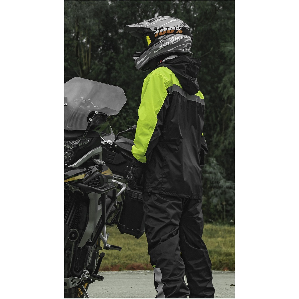 Áo Mưa Bộ Motowolf MDL 0402B – Tích Hợp Bọc Giày, Đèn Led