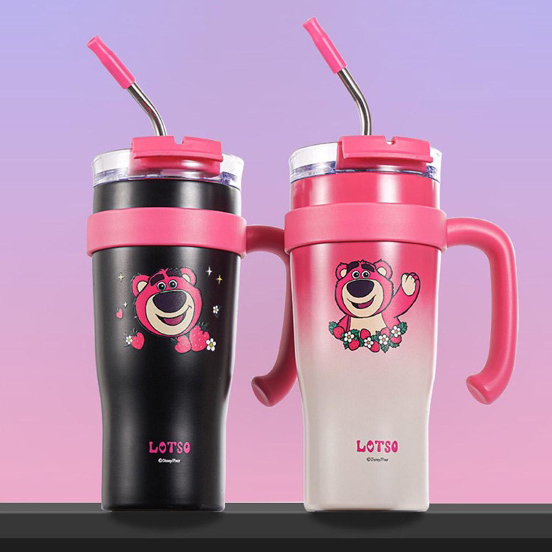 Ly giữ nhiệt gấu dâu Losto 1200ML Dễ thương