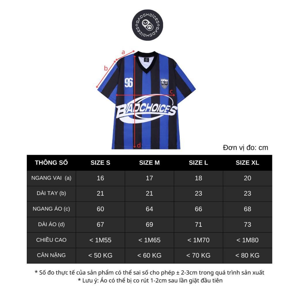 Bad Choices | Áo Football Jersey Limited Edition number 96