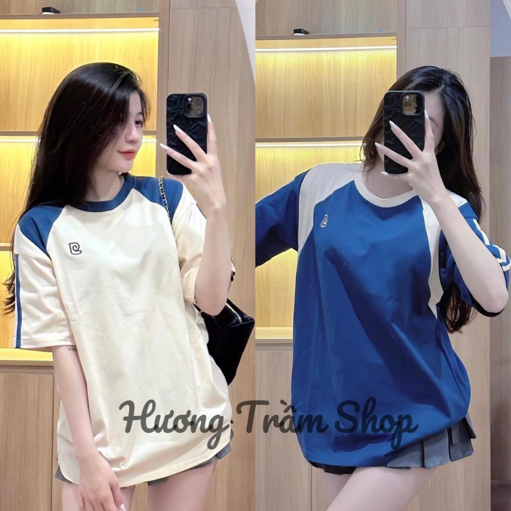 Áo Thun Cotton 3158 - Chữ g Thêu Phối Tay Sọc Vai , Form 40-75kg