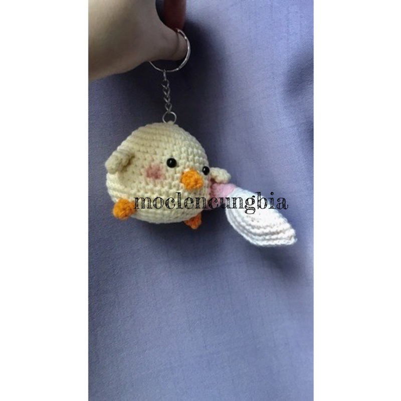 móc khoá gà con cầm dao siêu giang hồ 🥰