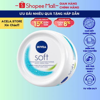 Kem dưỡng ẩm NIVEA Soft cho cả da mặt và toàn thân dưỡng da mềm mịn 200ml
