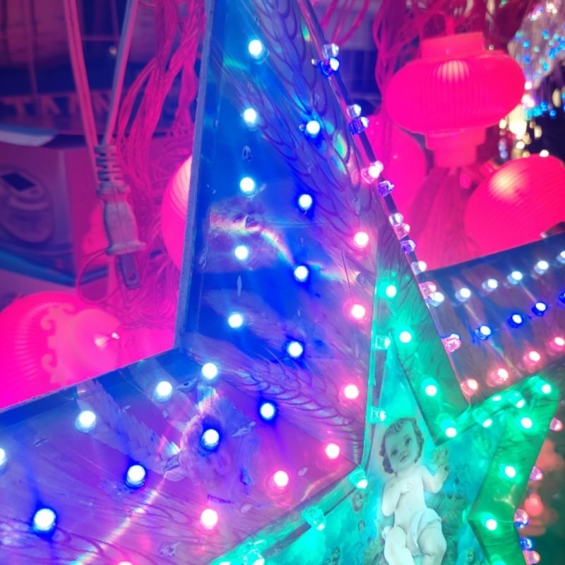 Đèn ngôi sao đỉnh trang trí noel kích thước 70cm