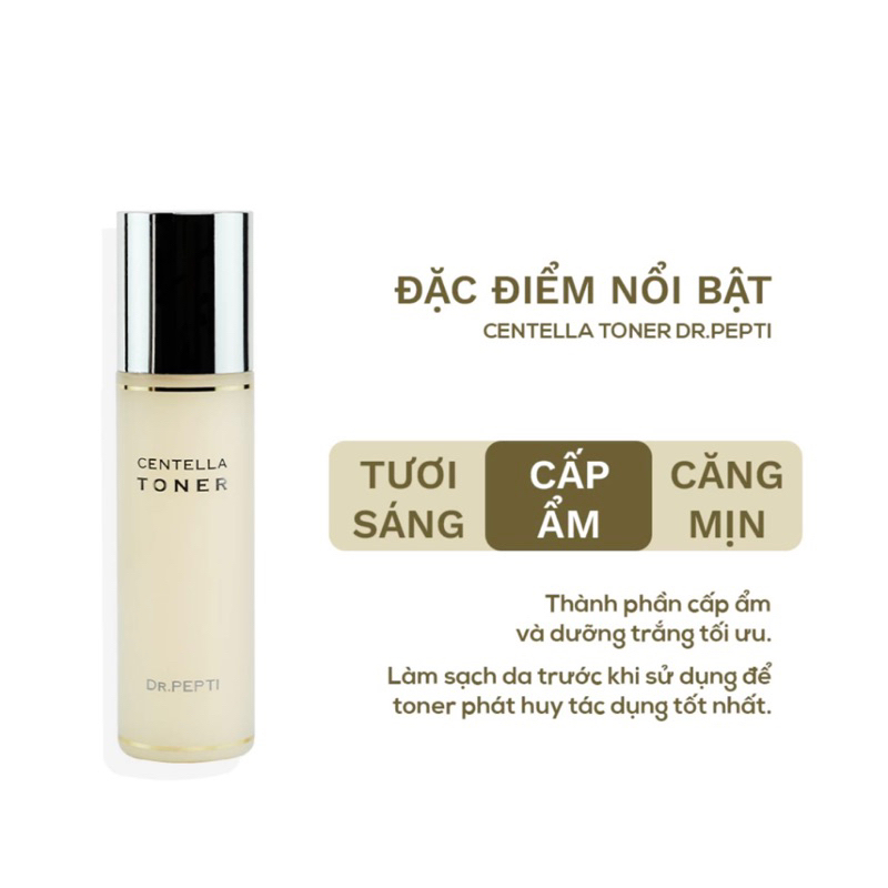 Toner Dr.Pepti Centella Toner Dưỡng Da Căng Bóng 180ml Chính Hãng Hàn Quốc  hàng chính hãng lỗi 1 đổi 1
