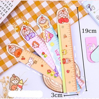 Thước kẻ dẻo học sinh có nam châm, 15cm phong cách nhật bản