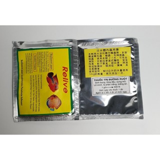 Bột Relive xử lý cá bị sình bụng phân trắng - Trị đường ruột cho cá cảnh