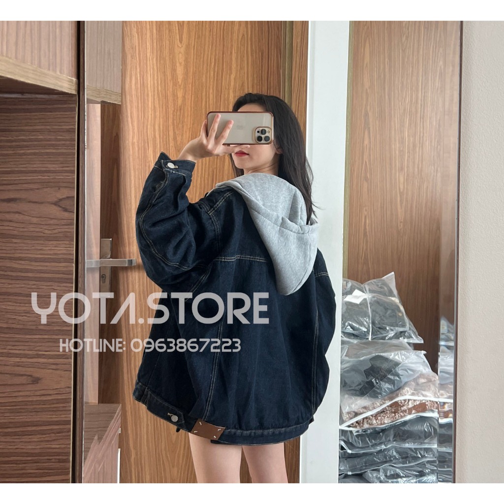 Áo khoác jeans mũ lót lông - G108