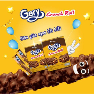 Bánh Gery Crunch Roll Cuộn Phủ Socola (Hộp 12 cây)