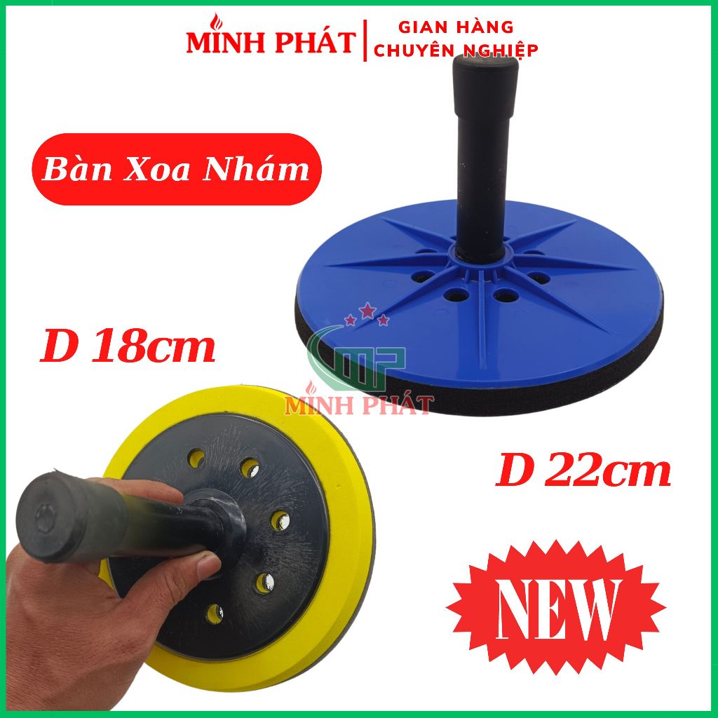 Bàn Chà Nhám Tròn Cầm Tay  Cao Cấp Đủ SizeMinh Phát, Bàn Xoa Nhám Lưới Cầm Tay 18cm 22cm