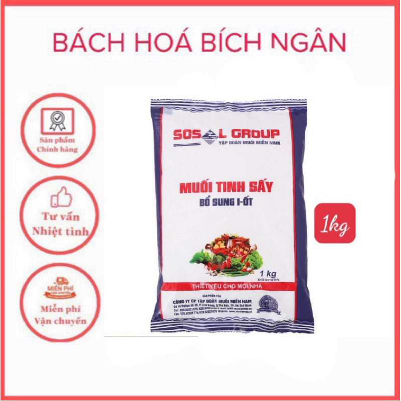 Muối i ốt gói 1kg