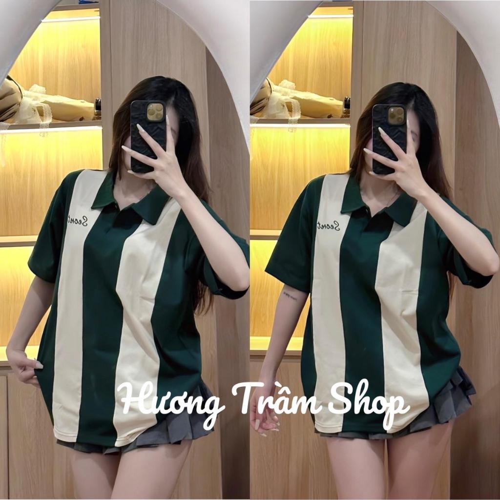 Áo PoLo cotton 3158 Sọc Dọc From 40-70KG - Phối Dọc