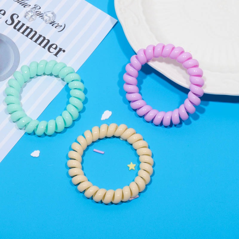 Dây buộc tóc lò xo mini cute màu pastel dễ thương