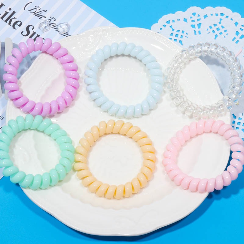 Dây buộc tóc lò xo mini cute màu pastel dễ thương