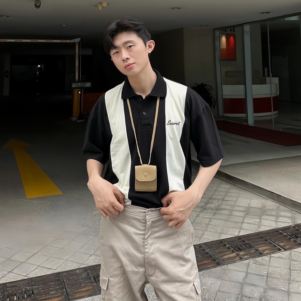 Áo PoLo cotton 3158 Sọc Dọc From 40-70KG - Phối Dọc