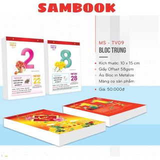 Lịch bloc 2024 treo tường đủ kích cỡ, lốc lịch xé 10x15cm 14,5x20,5cm