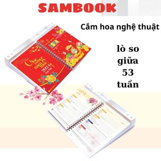 Lịch 2024 để bàn lò so giữa 53 tuần , lịch sổ kế hoạch 2024