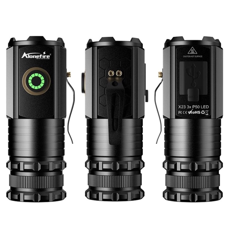 Đèn pin cầm tay mini siêu nhỏ siêu sáng tỏa X-BALOG 350X vỏ nhôm chống nước IPX7 độ sáng tối đa 2000 lumen Đèn cầm tay