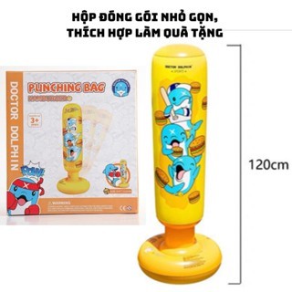 Bộ Đồ Chơi Boxing Bơm Hơi Có Kèm Bơm, Tự Động Cân Bằng, Đồ Chơi Cho Bé Vận Động