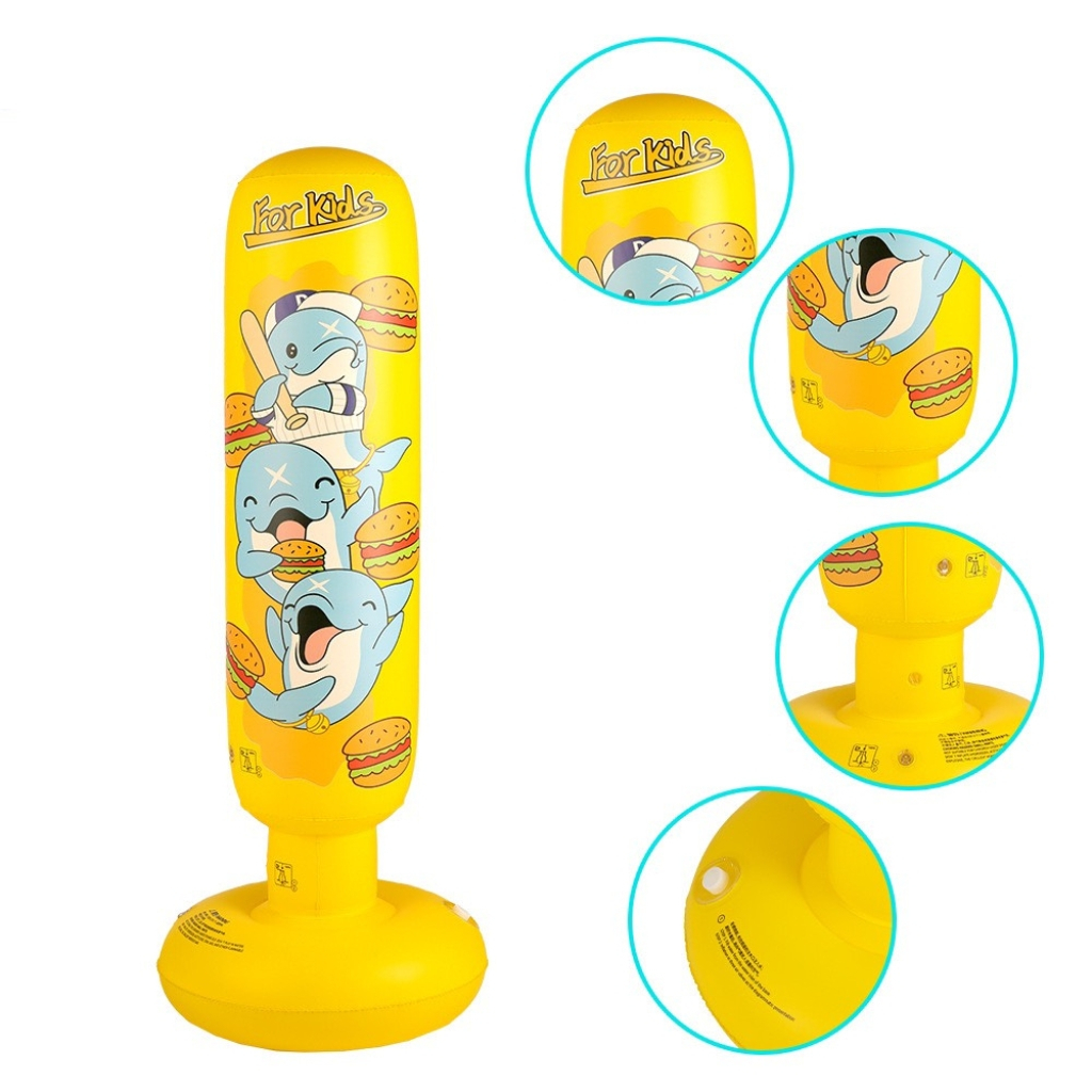 Bộ Đồ Chơi Boxing Bơm Hơi Có Kèm Bơm, Tự Động Cân Bằng, Đồ Chơi Cho Bé Vận Động